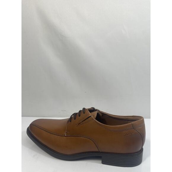 Clarks Shoes Mens Size 8.5M Brown Leather Tilden Walk Dress Oxford New Box